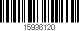 Código de barras (EAN, GTIN, SKU, ISBN): '15936120'