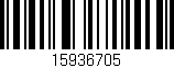 Código de barras (EAN, GTIN, SKU, ISBN): '15936705'