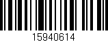 Código de barras (EAN, GTIN, SKU, ISBN): '15940614'