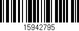Código de barras (EAN, GTIN, SKU, ISBN): '15942795'