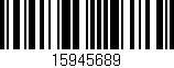 Código de barras (EAN, GTIN, SKU, ISBN): '15945689'