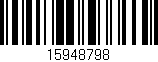 Código de barras (EAN, GTIN, SKU, ISBN): '15948798'