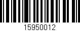 Código de barras (EAN, GTIN, SKU, ISBN): '15950012'