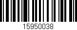Código de barras (EAN, GTIN, SKU, ISBN): '15950038'