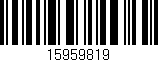 Código de barras (EAN, GTIN, SKU, ISBN): '15959819'