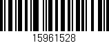 Código de barras (EAN, GTIN, SKU, ISBN): '15961528'