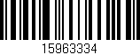 Código de barras (EAN, GTIN, SKU, ISBN): '15963334'