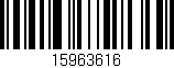 Código de barras (EAN, GTIN, SKU, ISBN): '15963616'