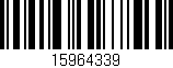Código de barras (EAN, GTIN, SKU, ISBN): '15964339'