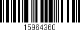 Código de barras (EAN, GTIN, SKU, ISBN): '15964360'