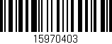 Código de barras (EAN, GTIN, SKU, ISBN): '15970403'