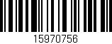 Código de barras (EAN, GTIN, SKU, ISBN): '15970756'