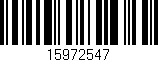 Código de barras (EAN, GTIN, SKU, ISBN): '15972547'