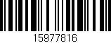 Código de barras (EAN, GTIN, SKU, ISBN): '15977816'
