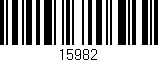 Código de barras (EAN, GTIN, SKU, ISBN): '15982'