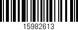 Código de barras (EAN, GTIN, SKU, ISBN): '15982613'