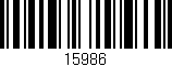 Código de barras (EAN, GTIN, SKU, ISBN): '15986'