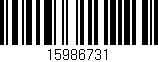 Código de barras (EAN, GTIN, SKU, ISBN): '15986731'