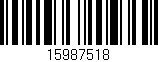 Código de barras (EAN, GTIN, SKU, ISBN): '15987518'