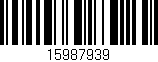 Código de barras (EAN, GTIN, SKU, ISBN): '15987939'