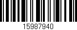 Código de barras (EAN, GTIN, SKU, ISBN): '15987940'