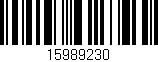Código de barras (EAN, GTIN, SKU, ISBN): '15989230'