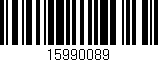 Código de barras (EAN, GTIN, SKU, ISBN): '15990089'
