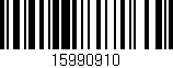 Código de barras (EAN, GTIN, SKU, ISBN): '15990910'