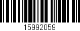 Código de barras (EAN, GTIN, SKU, ISBN): '15992059'