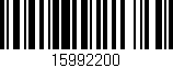 Código de barras (EAN, GTIN, SKU, ISBN): '15992200'