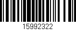 Código de barras (EAN, GTIN, SKU, ISBN): '15992322'