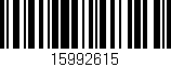 Código de barras (EAN, GTIN, SKU, ISBN): '15992615'