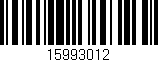 Código de barras (EAN, GTIN, SKU, ISBN): '15993012'