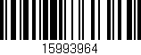 Código de barras (EAN, GTIN, SKU, ISBN): '15993964'