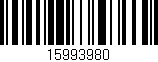 Código de barras (EAN, GTIN, SKU, ISBN): '15993980'