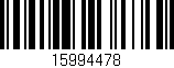Código de barras (EAN, GTIN, SKU, ISBN): '15994478'