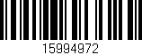 Código de barras (EAN, GTIN, SKU, ISBN): '15994972'
