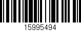 Código de barras (EAN, GTIN, SKU, ISBN): '15995494'