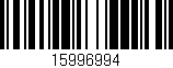 Código de barras (EAN, GTIN, SKU, ISBN): '15996994'