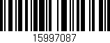Código de barras (EAN, GTIN, SKU, ISBN): '15997087'