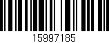 Código de barras (EAN, GTIN, SKU, ISBN): '15997185'
