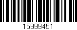 Código de barras (EAN, GTIN, SKU, ISBN): '15999451'
