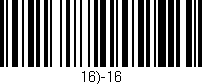 Código de barras (EAN, GTIN, SKU, ISBN): '16)-16'