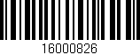 Código de barras (EAN, GTIN, SKU, ISBN): '16000826'