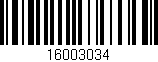 Código de barras (EAN, GTIN, SKU, ISBN): '16003034'