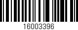 Código de barras (EAN, GTIN, SKU, ISBN): '16003396'