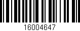 Código de barras (EAN, GTIN, SKU, ISBN): '16004647'