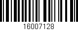Código de barras (EAN, GTIN, SKU, ISBN): '16007128'