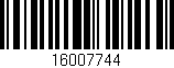 Código de barras (EAN, GTIN, SKU, ISBN): '16007744'