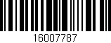 Código de barras (EAN, GTIN, SKU, ISBN): '16007787'
